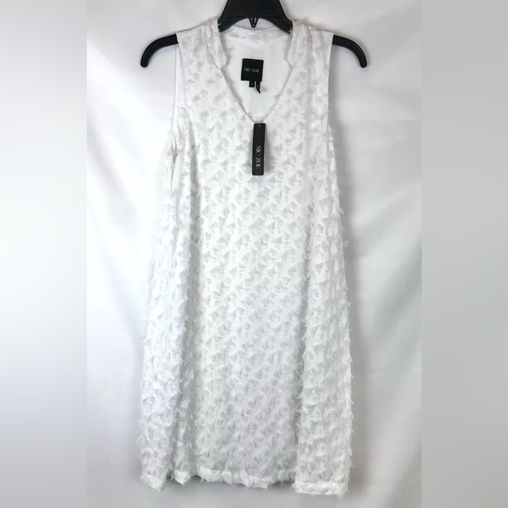 Nic Zoe Women’s Sleeveless White Knee Length Dress Size Small